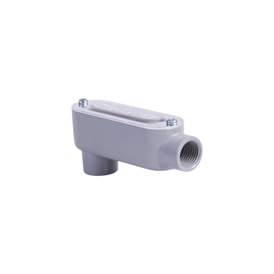 Cuerpo Condulet Crouse-Hinds Serie 3 tipo LB de 1 1/4 pulg en aluminio gris para instalaciones eléctricas PEFSA