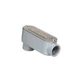 Cuerpo condulet tipo LR de 1 pulgada marca PEFSA | Productos Eléctricos y Ferreteros, fabricado en aluminio resistente.