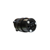 Conector hembra de hule negro Leviton PEFSA | Productos Eléctricos y Ferreteros de uso rudo NEMA 5-15R