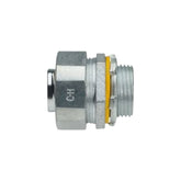 Conector recto Liquid Tight de 1 1/2 pulg Crouse-Hinds (Eaton) de acero y zinc para tubería flexible en PEFSA | Productos Eléctricos y Ferreteros