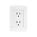 Kit de contacto dúplex Leviton PEFSA | Productos Eléctricos y Ferreteros, color blanco con placa, 15A 125V 2P+T.