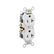 Contacto dúplex Leviton de 20A y 125V en color blanco, disponible en PEFSA | Productos Eléctricos y Ferreteros