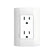 Contacto dúplex blanco PEFSA | Productos Eléctricos y Ferreteros línea Duna Schneider Electric con conexión a tierra