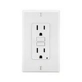 Contacto dúplex GFCI blanco Leviton de PEFSA | Productos Eléctricos y Ferreteros con placa Decora incluida