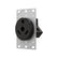 Contacto fijo Leviton de 30A y 125V con placa metálica, ideal para conexiones industriales seguras en PEFSA