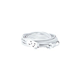 Extensión eléctrica blanca Argos de 5 metros con 3 tomas, calibre 16 AWG, ideal para electrodomésticos de PEFSA