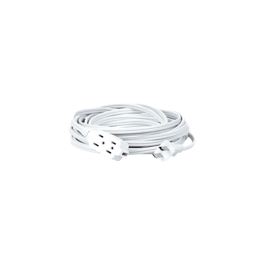 Extensión eléctrica blanca Argos de 5 metros con 3 tomas, calibre 16 AWG, ideal para electrodomésticos de PEFSA