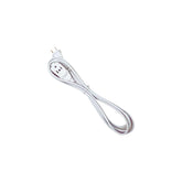 Extensión eléctrica blanca Argos de 5 metros con 3 tomas, calibre 16 AWG, ideal para electrodomésticos de PEFSA
