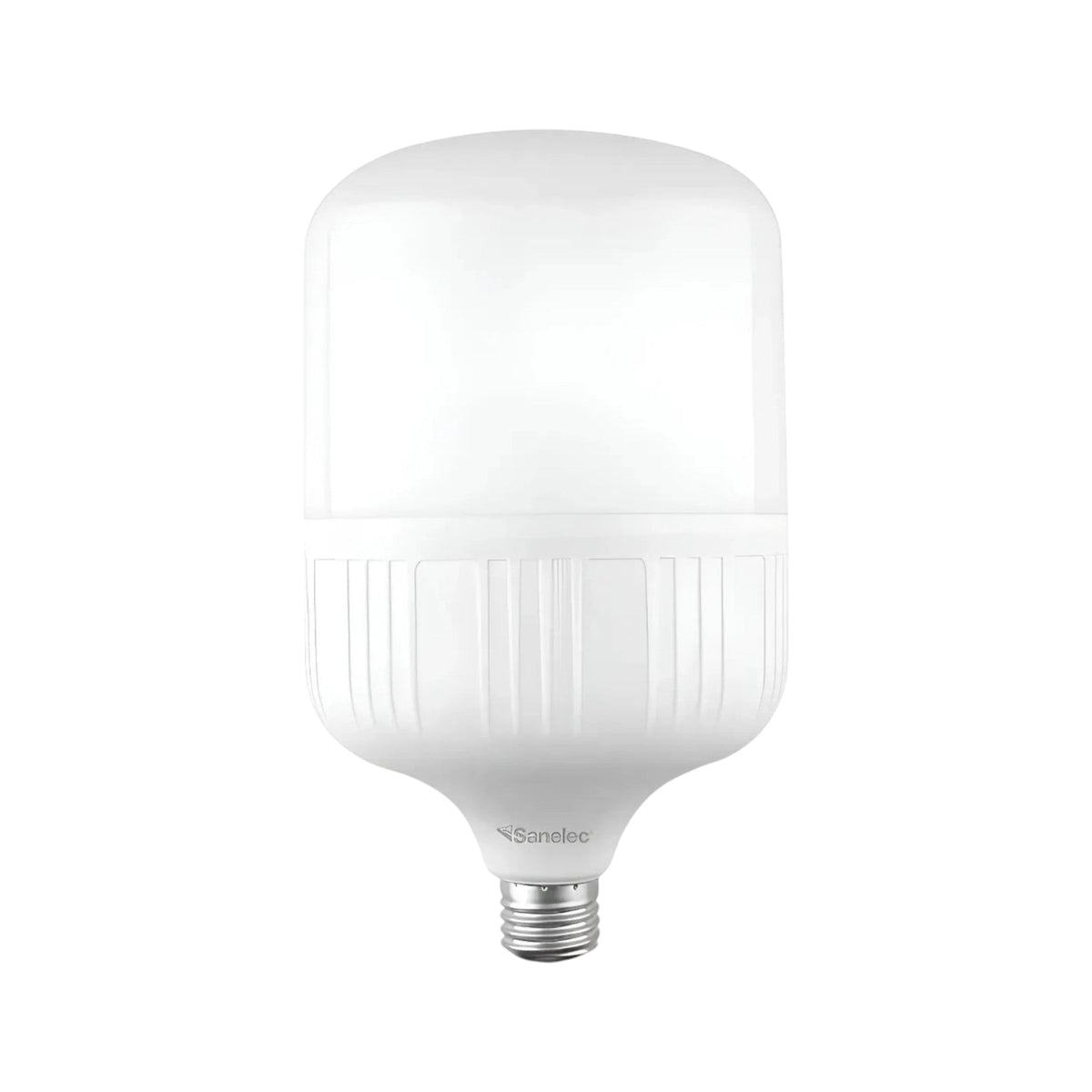 Foco LED de alta potencia Sanelec 50W con luz fría y base E27, disponible en PEFSA | Productos Eléctricos y Ferreteros