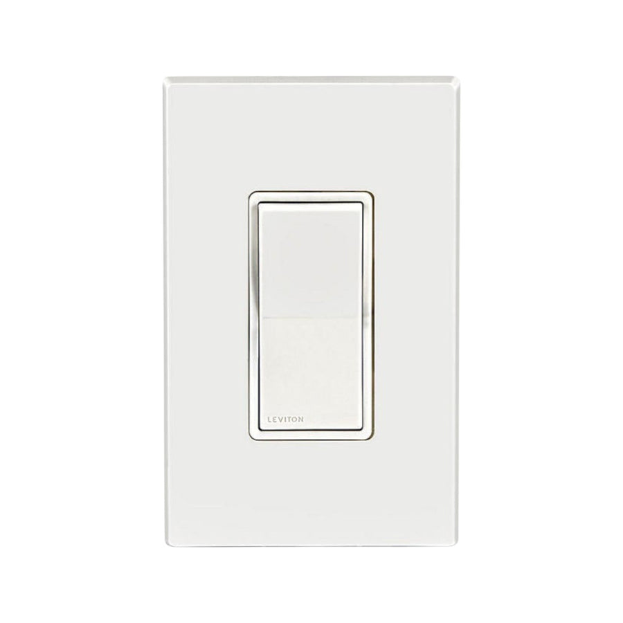 Interruptor de 3 vías Leviton Decora Plus color blanco de 20A disponible en PEFSA | Productos Eléctricos y Ferreteros