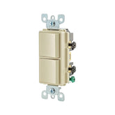 Interruptor dúplex Leviton Decora color marfil de 15A en PEFSA | Productos Eléctricos y Ferreteros
