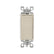 Interruptor de 3 vías Leviton Decora iluminado en color blanco con diseño de paleta para control de iluminación.