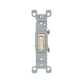 Interruptor de palanca sencillo Leviton PEFSA | Productos Eléctricos y Ferreteros en color marfil de 15A y 120V