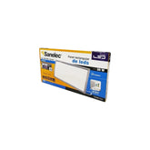Empaque de panel LED rectangular Sanelec 20W de luz fría con marco de aluminio, disponible en PEFSA | Productos Eléctricos y Ferreteros