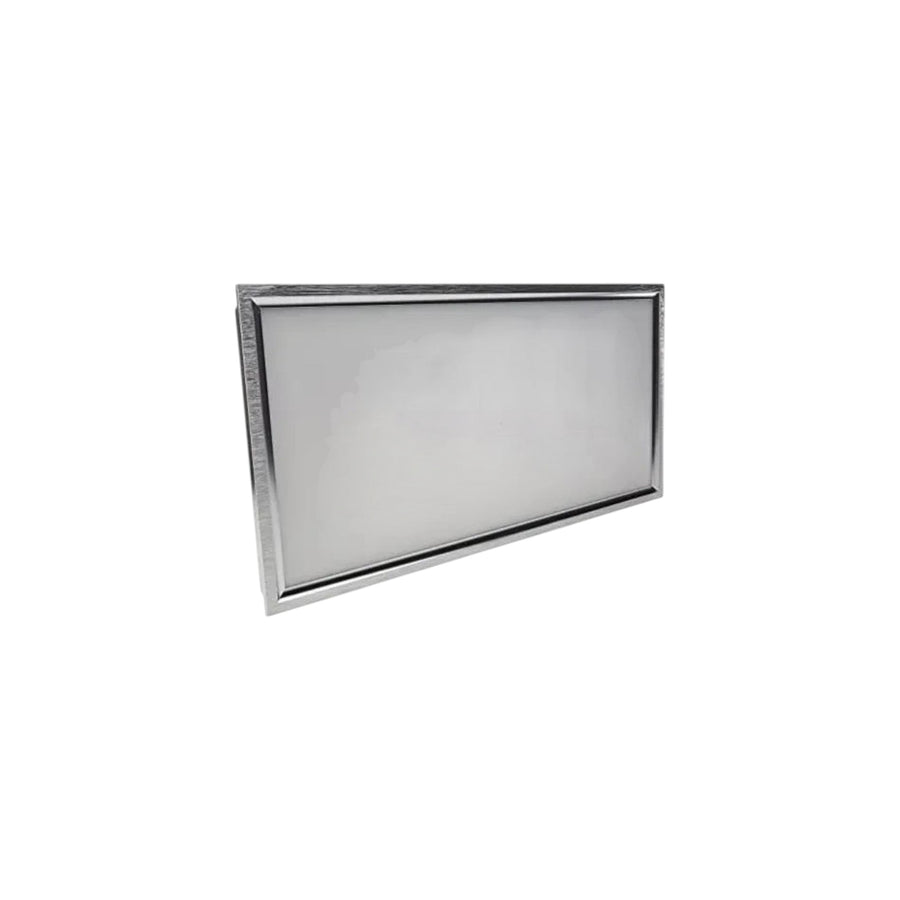 Panel LED rectangular Sanelec de 20W con marco de aluminio y luz fría, disponible en PEFSA | Productos Eléctricos y Ferreteros