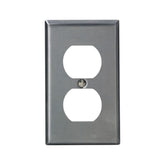 Placa de pared Leviton de acero inoxidable 302 para contacto dúplex estándar con acabado cepillado de PEFSA