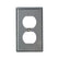 Placa de pared Leviton de acero inoxidable 302 para contacto dúplex estándar con acabado cepillado de PEFSA