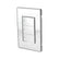 Placa armada PEFSA | Productos Eléctricos y Ferreteros Sanelec Cordoba de acero inoxidable con tres apagadores blancos