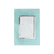 Placa armada Sanelec Venecia Aqua con apagador sencillo, diseño en color azul claro y marco cromado para exteriores.