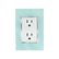 Placa armada Sanelec Venecia color aqua con dos contactos polarizados, disponible en PEFSA | Productos Eléctricos y Ferreteros