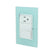 Placa armada Sanelec Venecia Aqua con dos apagadores y un contacto en color agua para uso en exteriores