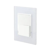Placa armada Sanelec Venecia blanca con dos apagadores sencillos y uno de escalera de PEFSA | Productos Eléctricos y Ferreteros