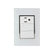 Placa armada Sanelec Venecia blanca con dos apagadores y un contacto aterrizado, disponible en PEFSA | Productos Eléctricos y Ferreteros