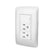 Placa armada PEFSA | Productos Eléctricos y Ferreteros Toscana con un apagador y dos contactos en color silver