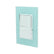 Placa armada Sanelec Venecia Aqua con dos apagadores blancos y marco color agua, ideal para exteriores IP54 en PEFSA