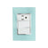 Placa armada Sanelec Venecia Aqua con dos apagadores y un contacto, acabado color agua, disponible en PEFSA | Productos Eléctricos y Ferreteros