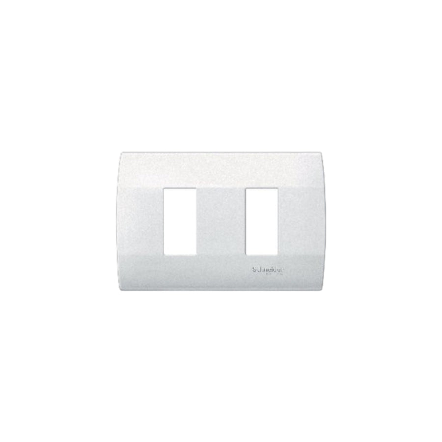 Placa blanca de 2 módulos Schneider Electric línea Duna de PEFSA | Productos Eléctricos y Ferreteros