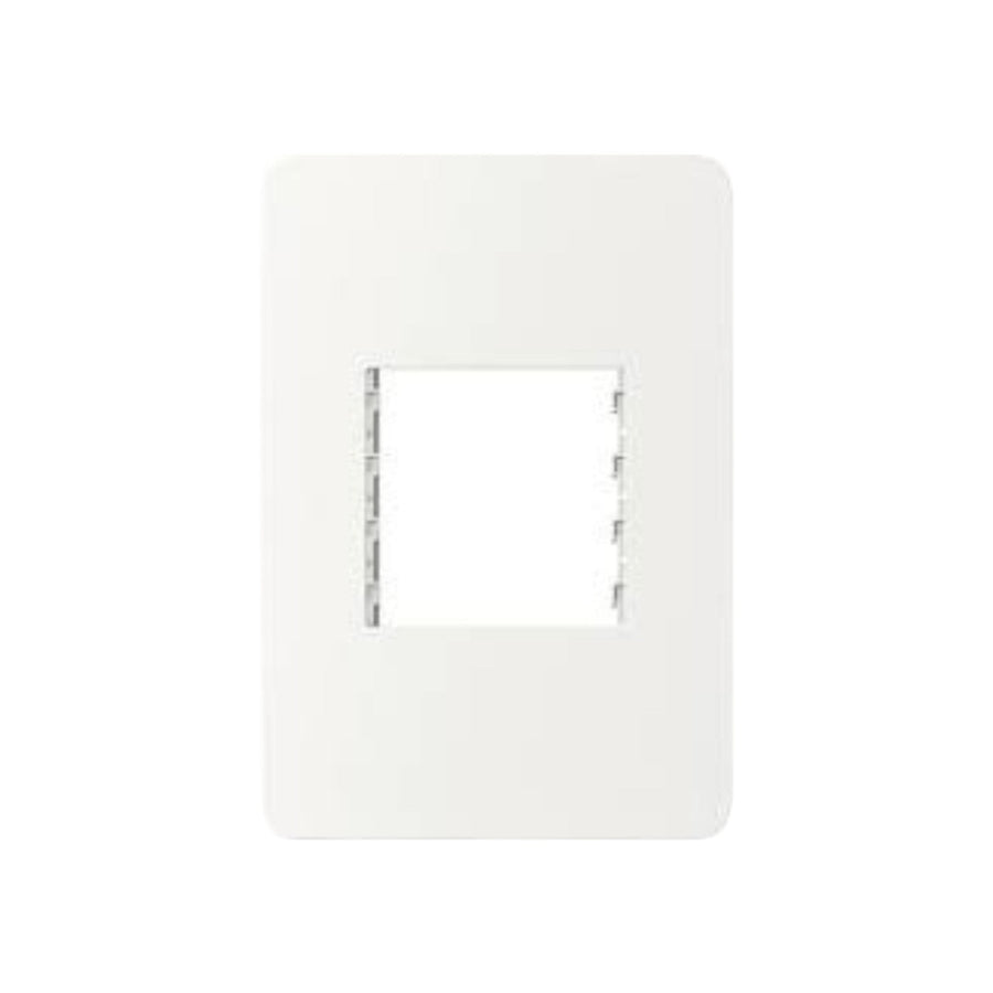Placa con soporte PEFSA | Productos Eléctricos y Ferreteros Schneider Electric Unica blanca de 3 módulos