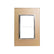 Placa armada PEFSA | Productos Eléctricos y Ferreteros Sanelec Venecia color champagne con dos interruptores