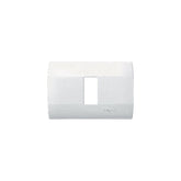 Placa decorativa de 1 módulo Schneider Electric línea Duna en color blanco, fabricada en policarbonato resistente.