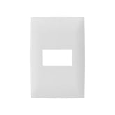 Placa Leviton Serie Cien de 1 módulo en color blanco, diseño minimalista de termoplástico para PEFSA | Productos Eléctricos y Ferreteros