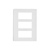 Placa de pared PEFSA | Productos Eléctricos y Ferreteros Leviton Decora Plus blanca de 3 unidades sin tornillos