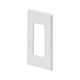 Placa de pared blanca Leviton Decora Plus de nylon sin tornillos para un acabado minimalista y elegante