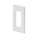 Placa de pared blanca Leviton Decora Plus de nylon sin tornillos para un acabado minimalista y elegante
