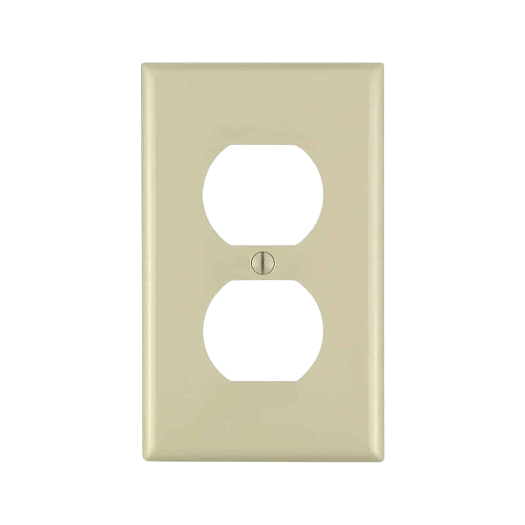 Placa de pared PEFSA | Productos Eléctricos y Ferreteros Leviton Decora de nylon color marfil para contacto dúplex