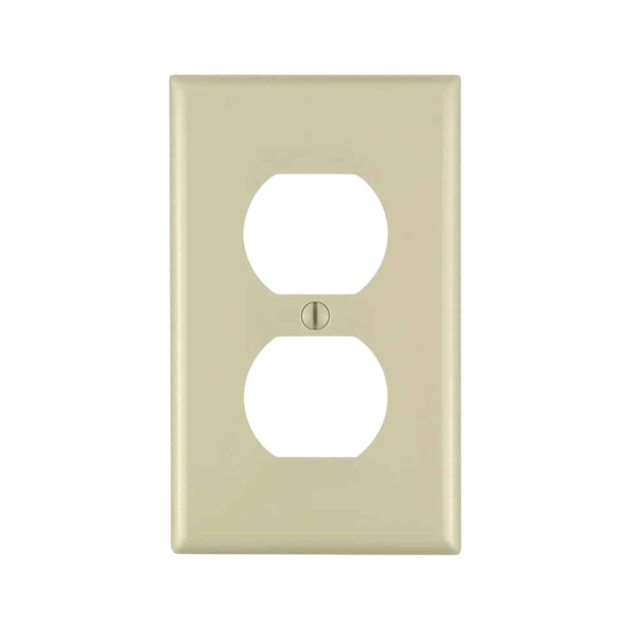 Placa de pared PEFSA | Productos Eléctricos y Ferreteros Leviton Decora de nylon color marfil para contacto dúplex