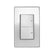 Placa armada Sanelec con un apagador sencillo y uno de escalera en color blanco, disponible en PEFSA | Productos Eléctricos y Ferreteros
