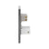 Placa armada Sanelec Cordoba gris con un contacto y dos puertos USB vista lateral, ofrecida por PEFSA | Productos Eléctricos y Ferreteros