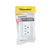 Placa armada PEFSA | Productos Eléctricos y Ferreteros Sanelec Toscana con apagador y dos contactos en empaque