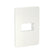 Placa con soporte PEFSA Schneider Electric Unica de 1 módulo en color blanco con diseño minimalista y acabado moderno.