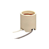 Portalámpara sencillo Leviton de urea con base E26 y cables de conexión para instalación eléctrica rápida