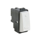 Pulsador Schneider Electric blanco de 1 módulo para timbre, fabricado en policarbonato resistente por PEFSA
