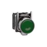 Pulsador iluminado verde Schneider Electric Harmony XB4 de PEFSA | Productos Eléctricos y Ferreteros con base metálica