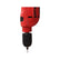 Rotomartillo rojo Santul de 500W perforando una pieza de madera, disponible en PEFSA | Productos Eléctricos y Ferreteros