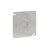 Tapa plana de acero galvanizado 4x4 Crouse Hinds con K.O. central de 1/2 pulgada de PEFSA | Productos Eléctricos y Ferreteros