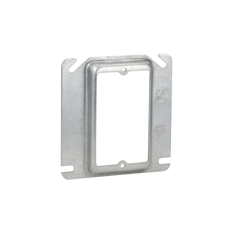 Tapa realzada de acero galvanizado Crouse Hinds 4x4 con levante de 1/4 pulgada para cajas eléctricas de PEFSA